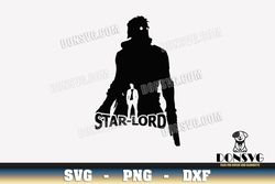 Star Lord Peter Quill Silhouette SVG Cut Files Cricut Superhero PNG image Guardians of the Galaxy DXF file