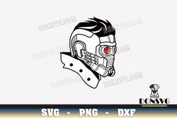 Star Lord Head with Mask svg files Cricut Silhouette Guardians of the Galaxy PNG Sublimation Marvel Hero