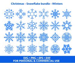 Snowflake Svg, Snowflake Svg Bundle, Snowflake Clipart, Snowflake Cut Files for Cricut and Silhoutte, Snowflake Digital