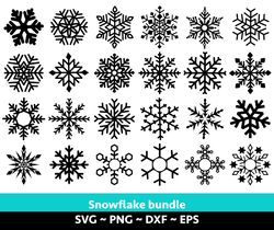 Snowflake Svg, Snowflake Svg Bundle, Snowflake Clipart, Snowflake Cut Files for Cricut and Silhoutte, Snowflake Digital