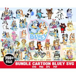 Bluey SVG, Bluey PNG, Bluey Clipart, Bluey Logo, Bluey Family, Bluey Friends, Bluey Party Supplies