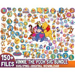 157 Files Winnie the Pooh Svg, winnie the pooh png, winnie the pooh clipart, classic winnie the pooh clipart