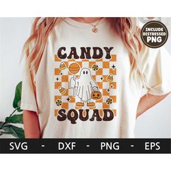 Candy Squad svg, Halloween shirt, Spooky svg, Retro svg, Ghost svg, Candy svg, dxf, png, eps, svg files for cricut