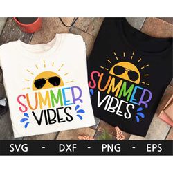 Summer Vibes svg, Beach Shirt svg, Vacation shirt svg, Sunset svg, Kid Shirt Design, dxf, png, eps, svg files for cricut