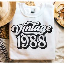 35th Birthday SVG, PNG, 1988 Birthday Svg, Vintage 1988 Svg, 35 Birthday Shirt Svg, Vintage 1988 Birthday Svg, Limited E