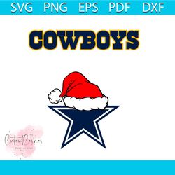 Dallas Cowboys NFL Christmas Logo SVG Digital Cricut File