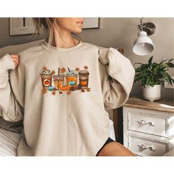 Fall Coffee Sweater,Cute Fall Sweatshirt,Coffee Lover Shirt,Thanksgiving Pumpkin Latte Drink Cup,Pumpkin Spice Shirt,Tha
