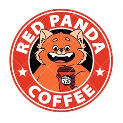 Turning red svg panda coffee ring svg  Svg, Decal Svg, Coffee Ring Svg, Cold Cup Svg, red panda, turning red