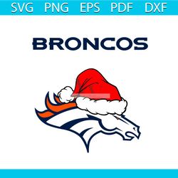 Denver Broncos NFL Christmas Logo SVG Graphic Design File