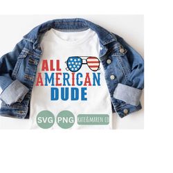 kids fourth of july svg  all american dude svg, sunglasses 4th of july svg, cricut cut file and sublimation