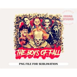 The Boys Of Fall Png, Halloween Png, Horror Png, Halloween Horror Movies Freddie Michael Jason Killers Png, T-Shirt Desi
