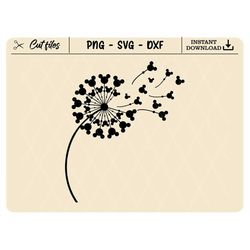 Dandelion Mickeyy SVG, Dandelion Bundle SVG, Dandelion Png, Flower Svg, Dandelion Clipart, Wild Flower, Digital Download