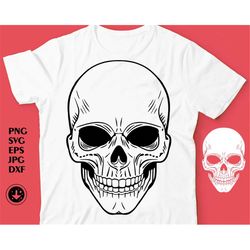 Skull svg, skeleton svg Skull clipart, silhouette cameo stencil, vinyl, iron on, cricut, Skull dxf, Skull png, Skull Eps