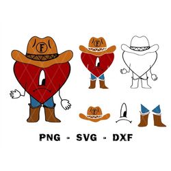 Bad Bunnyy Grupo Frontera Svg File, Country Western Png Digital Download, Cowboy Design, Western Cowboy, PNG, Svg, Dxf D