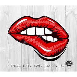 Red sexy lips svg,lip bite svg png Lips Biting SVG Design Bite  SVG Cut File Jpg Png,Lips Bite SVG Clipart Sublimation D