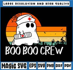 Boo Boo Crew Nurse Svg, Halloween Nurse Svg, Nurse Halloween SVG, Ghost Nurse Cut File