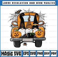 Gnome Witch Halloween Pumpkin Png, Halloween Truck PNG, Halloween Gnomes, Halloween Gnome Sublimation, Truck, Pumpkins