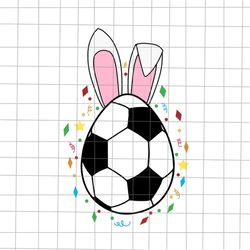 Easter Soccer Ball Egg Svg, Rabbit Soccer Ball Easter Day Svg, Bunny Bandana Heart Svg, Easter Day Svg