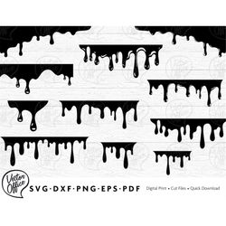 BUNDLE: Dripping borders svg, Dripping svg, Dripping borders cut files, Paint drip svg, Cricut Silhouette