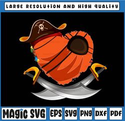 Basketball Heart Pirate Hat Png, Halloween PNG - Sublimation Design