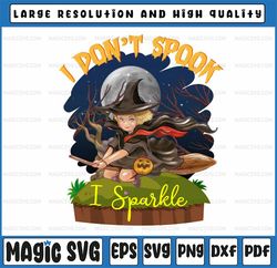Cute Witch Halloween png Don't Spook I Sparkle Trick-Or-Treat png, Kids Halloween png, Pumpkin png, Boo png, Happy Hallo
