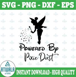 Powered by Pixie Dust svg, Tinkerbell svg, Fairy svg, Tinkerbell cut file, Funny svg, Disney SVG, Fairy dust svg, Disney
