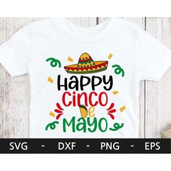 Happy Cinco de mayo svg,  Cinco de mayo svg, Sombrero svg, Taco svg,Cinco de mayo Gift svg, Mexican Hat svg,svg files fo