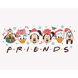 FRIENDS Png, Mouse And Friends Png, Character Face Xmas Png, Christmas Friends Png, Retro Christmas Shirt, Holiday Seaso