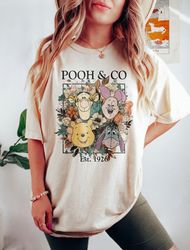 Vintage Floral Pooh  Co Est 1926 Shirt, Floral Pooh And Friends Shirt, Floral Disney Shirt, Disney P