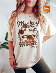 Vintage Mickey Mouse 1928 Shirt, Retro Disney Mickey 1928 Shirt, Classic Mickey Checkered Shirt, Dis