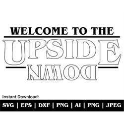 Welcome To The Upside Down Svg, The Upside Down Svg, T Shirt Svg, Upside Down Clipart, Svg Cut Files Cricut Silhouette,