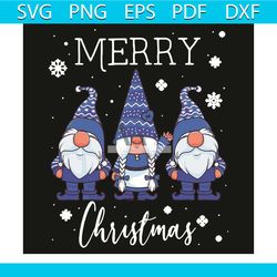 Merry Christmas Svg, Christmas Svg, Christmas Gnome Svg, Gnome Svg, Blue Gnome SVg, Snowflake Svg, Christmas Gifts, Chri