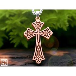 Cross Celtic Inspired Pendant SVG PNG  Glowforge Cricut Template  Wood, Leather Cut File  Commercial Use Design  DIY Jew
