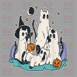 Ghost Cat PNG File, Pumpkin Cat Png, Halloween Cat Png, Black Cat Png, Cat Lover Png, Spooky Cat Png, Sublimation Printi