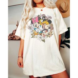 Floral Mickey & Friends Shirt, Retro Mickey and Friends Shirt, Disneyland Shirt, Disneyworld Shirt, Disney Family Trip S