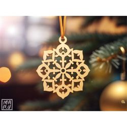 Elegant Snowflake Ornament  Cricut SVG  Laser Cut PNG  DIY Decorations  Commercial Use File
