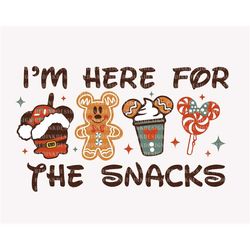 I'm Here For The Snacks Png, Snacks Christmas Png, Family Vacation Png, Mouse Coffee Png, Retro Christmas Shirt, Holiday