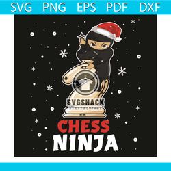 Chess Ninja Svg, Christmas Svg, Chess Svg, Ninja Svg, Snowflakes Svg, Chess Players Svg, Chess Lovers Svg, White Horse S