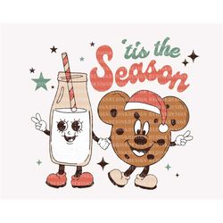 Tis The Season Png, Christmas Milk Png, Mouse Cookies Png, Christmas Friends Png, Santa Hat, Retro Christmas Shirt, Holi