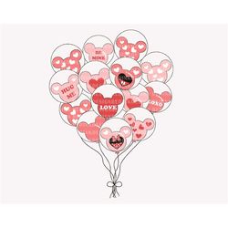 mouse balloon svg, valentine balloon svg, funny valentine's day, valentine's day svg, mouse valentine svg, valentines sh