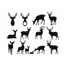 Deers SVG, Mama and Baby Deer, Deer Monogram svg, Deer SVG files for Silhouette Cameo and Cricut.  Deer  for Personal &