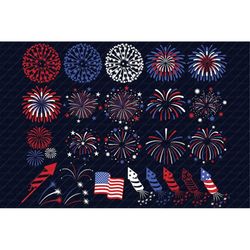 Fireworks SVG, 4th of July Svg, Independence Day Svg, Fireworks SVG files for Silhouette Cameo and Cricut. Fireworks Cli