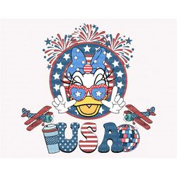 Retro USA Svg, Happy 4th of July Svg, Duck Head Svg, July 4th Svg, America Svg, Fourth of July Svg, American Flag Svg, I
