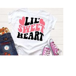 Lil' Sweetheart SVG, PNG, Girls Valentine Shirt SVG, Kids, Baby, Onesie Svg Design, Cricut Cut File Svg, Shirt Sublimati
