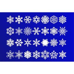 Snowflakes SVG, Snowflakes Bundle SVG Files for Silhouette and Cricut. Christmas Decoration, Snowflakes Clipart, Winter