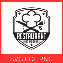 Restaurant Design SVG PNG PDF | Vector Restaurant Svg | Restaurant Food and Drink Design Svg | Food Restaurant Design