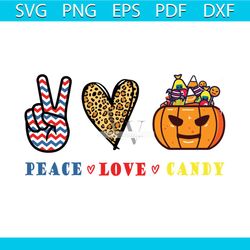 peace love candy svg, halloween svg, peace love svg, pumpkin svg, candy svg