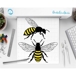 Bee SVG, Honey Bee SVG, Insect SVG, Bee Svg Files for Silhouette Cameo and Cricut. Summer Svg, Bee Clipart, Bumble Bee S
