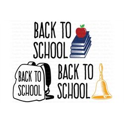 Back To School SVG, 1st Day of School SVG Files for Silhouette Cameo and Cricut. Cute School Shirt svg png, School Clipa