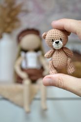 Crochet mini bear amigurumi tiny toy pattern Eng PDF